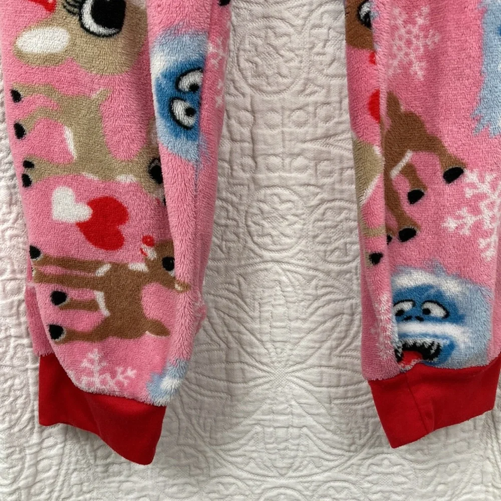 Rudolf the Red Nosed Reindeer Women’s Fleece Pajamas Onesie sz Medium